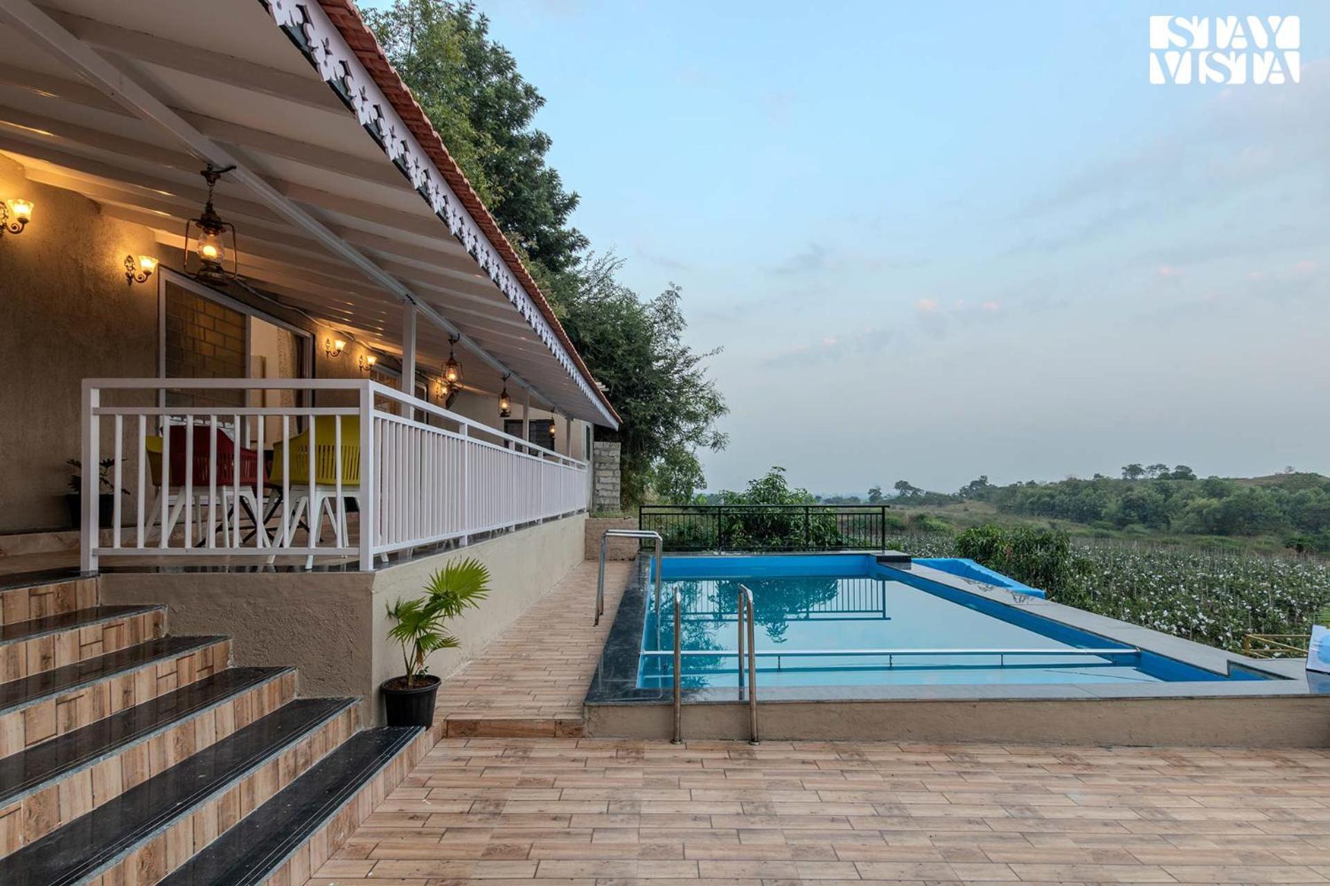 Stayvista'S Harvest Haven - Pool-View Villa With Deck & Machan Near Sula Nashik Luaran gambar